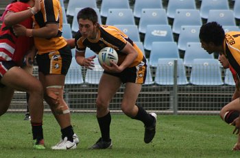 NSWCHS UNI SHIELD Grand Final Endeavour SHS v Bass HS action (Photo's : ourfootymedia)