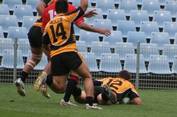 NSWCHS UNI SHIELD Grand Final Endeavour SHS v Bass HS action (Photo's : ourfootymedia)