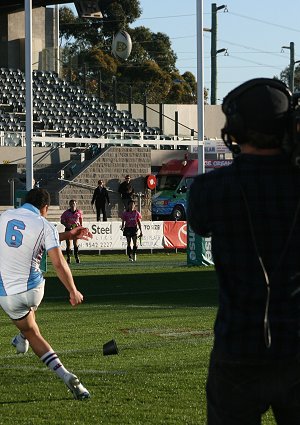 Jason Wehbe converts - The Hills SHS v St. Greg's College - Rnd 3 ARL Schoolboys Cup action (Photo's : ourfootymedia) 