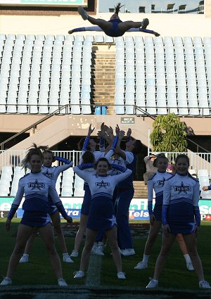 THE HILLS SHS CHEER LEADERS @ SHARK PARK (Photo : ourfootymedia) 