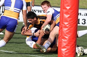ARL Schoolboys Cup - Patrician Brother's v Bass High School action @St Marys Stadium (Photo : JOHN/OurFootyMedia) 