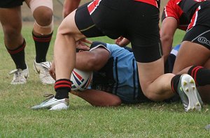 Endeavour SHS v Matraville SHS Uni Shield Rnd 1 action (Photo's : OurFootyMedia) 