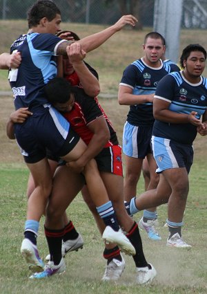 Endeavour SHS v Matraville SHS Uni Shield Rnd 1 action (Photo's : OurFootyMedia) 