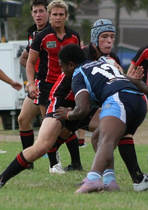Endeavour SHS v Matraville SHS Uni Shield Rnd 1 action on the "Field of Dreams" (Photo's : OurFootyMedia) 