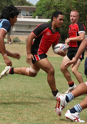 Endeavour SHS v Matraville SHS Uni Shield Rnd 1 action on the "Field of Dreams" (Photo's : OurFootyMedia) 
