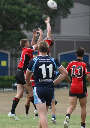 Endeavour SHS v Matraville SHS Uni Shield Rnd 1 action on the "Field of Dreams" (Photo's : OurFootyMedia) 