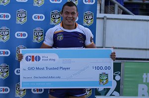 GIO Most trusted player of the match Tyrell Fuimaono Patrician Brothers no. 11 (Photo : steve monty / OurFootyMedia) ) 