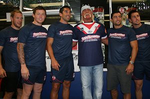 Hulk Hogan and the Sydney Roosters in ROOSTER MANIA - go your memberships yet ? (Photo : ourfootymedia)