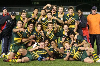 AIS Under 18's celebrate victory over England Under 17's ( R.L.A.  (Photo's Peter Morley / ourfooty media)