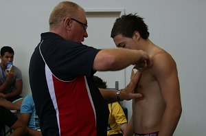 Col MATTHEW's at work - AIS Rugby League v Canberra Raiders trial action (Photo's : ourfootymedia)