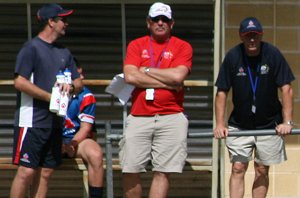 AIS Rugby League coaches Damain Hill, Rod 'ROCKET' Reddy and Brian Johnson (Photo's : ourfootymedia)