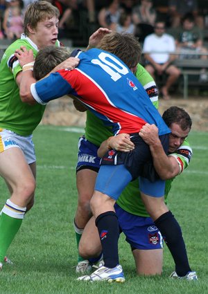 AIS Rugby League v Canberra Raiders trial action (Photo's : ourfootymedia)