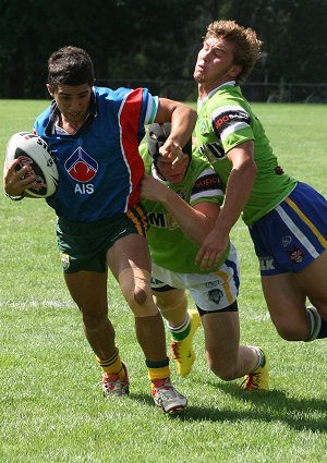 AIS Rugby League v Canberra Raiders trial action (Photo's : ourfootymedia)