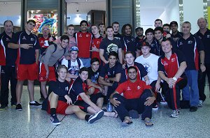 AIS at Sydney's International Airport on Tuesday morning (Photo : OurFootyMedia) 