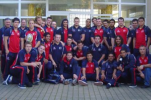 AIS Touring party photo taken at the teams French base at Portet Sur Garonne.