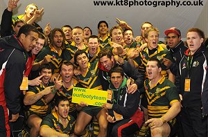 The AIS squad celebrate defeating the England Academy side last nite (Photo : kt8photography.co.uk) 