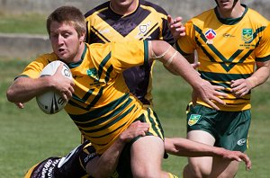 Chanse Burgess runs strong against the Otago U18's 
