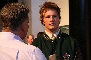 Aussie Skipper Tim Auremi is interviewed by Fox Sports ( Photo's : ourfooty media ) 