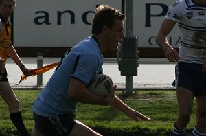 Max Ray runs up to the CCC line - ASSRL Day 1 ACTION - SA v VIC (Photo's : ourfooty media)