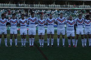 The GREAT BRITAIN U18 COMMUNITY LIONS line up - ASSRL & GBCL FIRST TEST 2009 (Photo's : steve montgomery / ourfooty media)