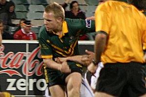Blake Austin on the burst - AUSTRALIAN SCHOOLBOYS v GBC U18 YOUNG LIONS 1st Test 2009 ACTION (Photo's : ourfootymedia)