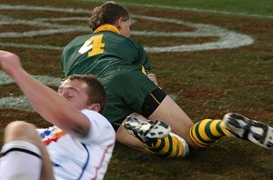 Cheyse Blair scores a try - Australian Schoolboys v GBC YOUNG LIONS 1st Test ACTION (Photo's : ourfootymedia) 