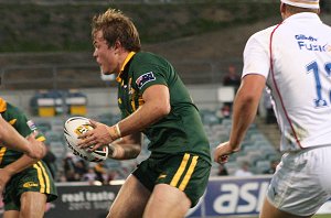 Matthew Groat was busy all night - Australian Schoolboys v GBC YOUNG LIONS 1st Test ACTION (Photo's : ourfootymedia) 