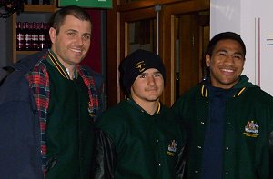 Brendan Barlow with Cameron Callum and Vaipuna Tia Kilifi 