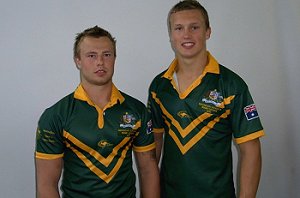 Harry Seijka & Jack Wighton in their Aussie gear 