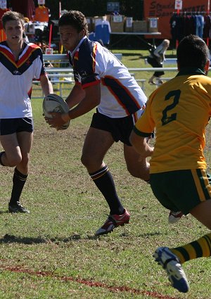 ASSRL 2010 Day 5 U18 Schoolboys Action CAS v NSWCIS (Photo : ourfootymedia)