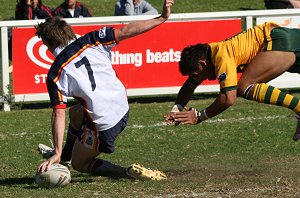 ASSRL 2010 Day 5 U18 Schoolboys Action CAS v NSWCIS (Photo : ourfootymedia)