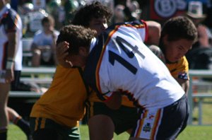 ASSRL 2010 Day 5 U18 Schoolboys Action CAS v NSWCIS (Photo : ourfootymedia)