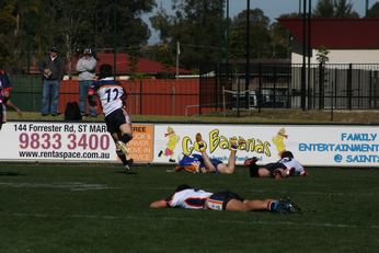 NSW CIS v ACT Day 3 ASSRL Championships Action (Photo : OurFootyMedia) 