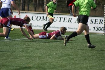 Sam Harrold scores  - ASSRL Championship Final - Queensland Schoolboys v NSW CCC action (Photo's : OurFootyMedia) 