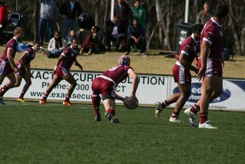 Sam Harrold scores  - ASSRL Championship Final - Queensland Schoolboys v NSW CCC action (Photo's : OurFootyMedia) 