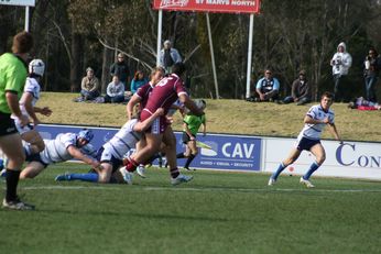 Sam Harrold scores  - ASSRL Championship Final - Queensland Schoolboys v NSW CCC action (Photo's : OurFootyMedia) 