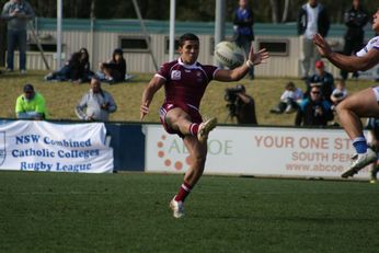 Sam Harrold scores  - ASSRL Championship Final - Queensland Schoolboys v NSW CCC action (Photo's : OurFootyMedia) 