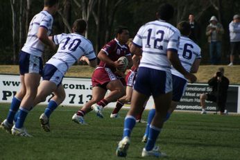 Sam Harrold scores  - ASSRL Championship Final - Queensland Schoolboys v NSW CCC action (Photo's : OurFootyMedia) 