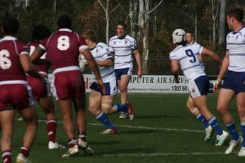 Sam Harrold scores  - ASSRL Championship Final - Queensland Schoolboys v NSW CCC action (Photo's : OurFootyMedia) 