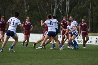 Sam Harrold scores  - ASSRL Championship Final - Queensland Schoolboys v NSW CCC action (Photo's : OurFootyMedia) 