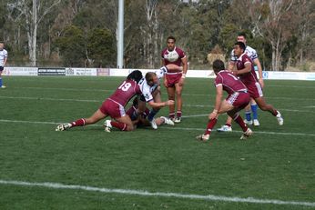 Sam Harrold scores  - ASSRL Championship Final - Queensland Schoolboys v NSW CCC action (Photo's : OurFootyMedia) 