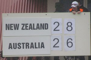 1st test scoreboard