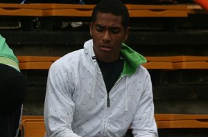 An injured Reni Ratu Tagive watches the 15's play - NSW CCC U 18's Vs Tiger Cubs @ Leichhardt Oval (Photo : ourfooty media) 