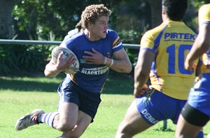 Kyle O'Donnell running thru the Eels - Parramatta Eels SG Ball Vs NSW CCC U 18's (Photo : ourfooty media)