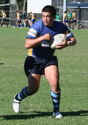 Chris Binge barges his way - Parramatta Eels SG Ball Vs NSW CCC U 18's (Photo : ourfooty media)