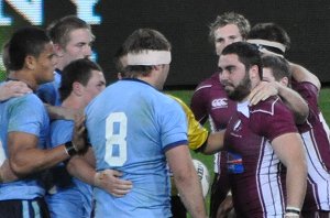 Matthew Groat & Cale Hobday enjoy a chat