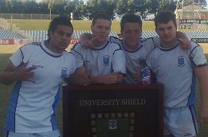 The Hills SHS Boys with the NSWCHS University Shield 