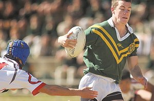 Farrer skipper Scott Blanch on the attack against Balgowlah in an earlier Uni Shield clash