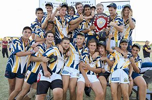Kooringal High School proudly displays a hard-earned shield. Picture: Michael Frogley