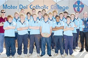 MATER Dei Catholic College’s under 14 rugby league team 